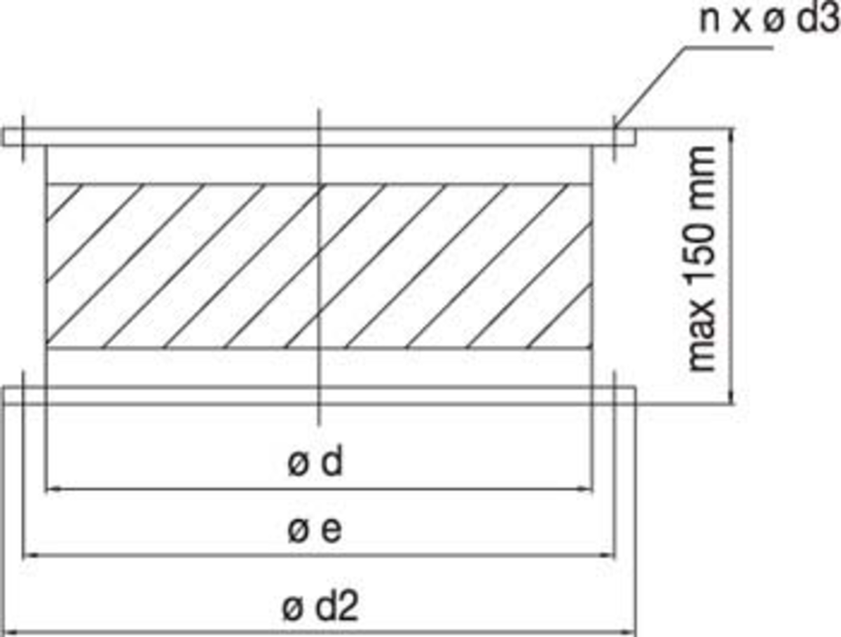 Images Dimensions - ASSG/F 800 Flexibler Stutzen - Systemair