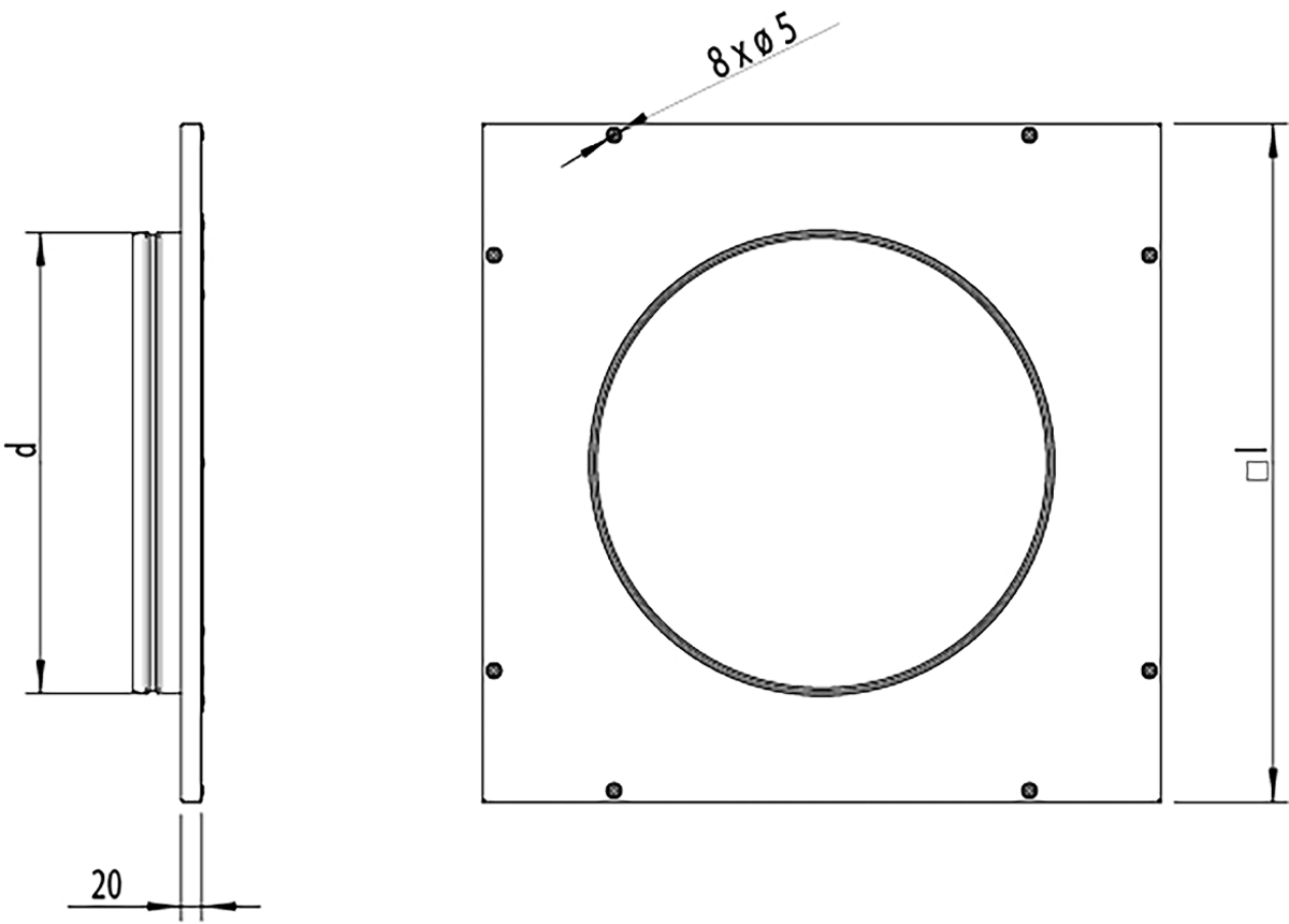Images Dimensions - CCMI utblås 042 d400 isol KIT - Systemair