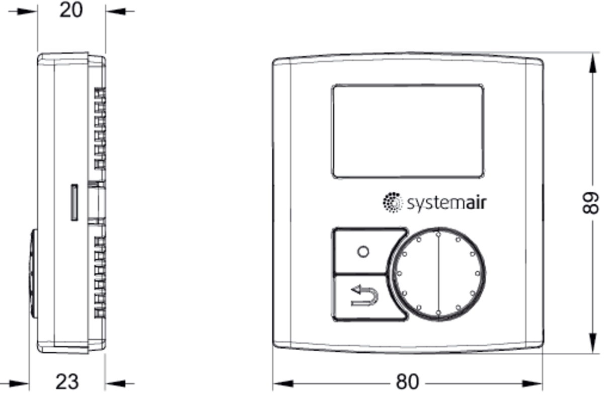 Images Dimensions - CD Kontrollpanel 4 - Systemair