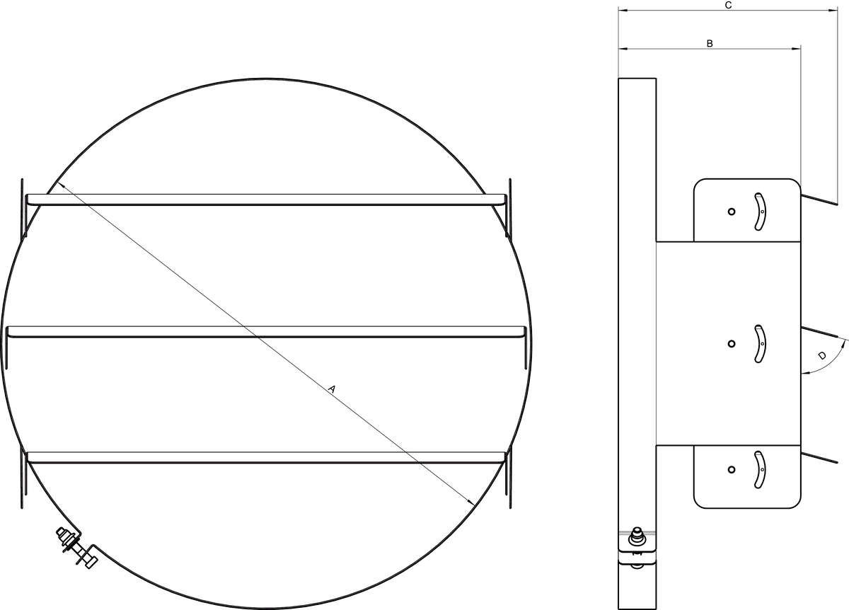 Images Dimensions - DF AJR 400-AD Déflecteur - Systemair