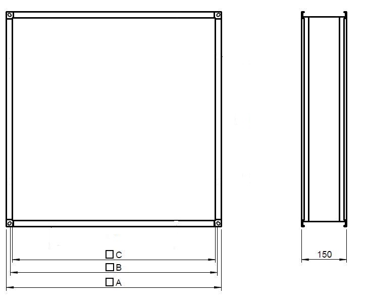 Images Dimensions - DS 100/878-878 - Systemair