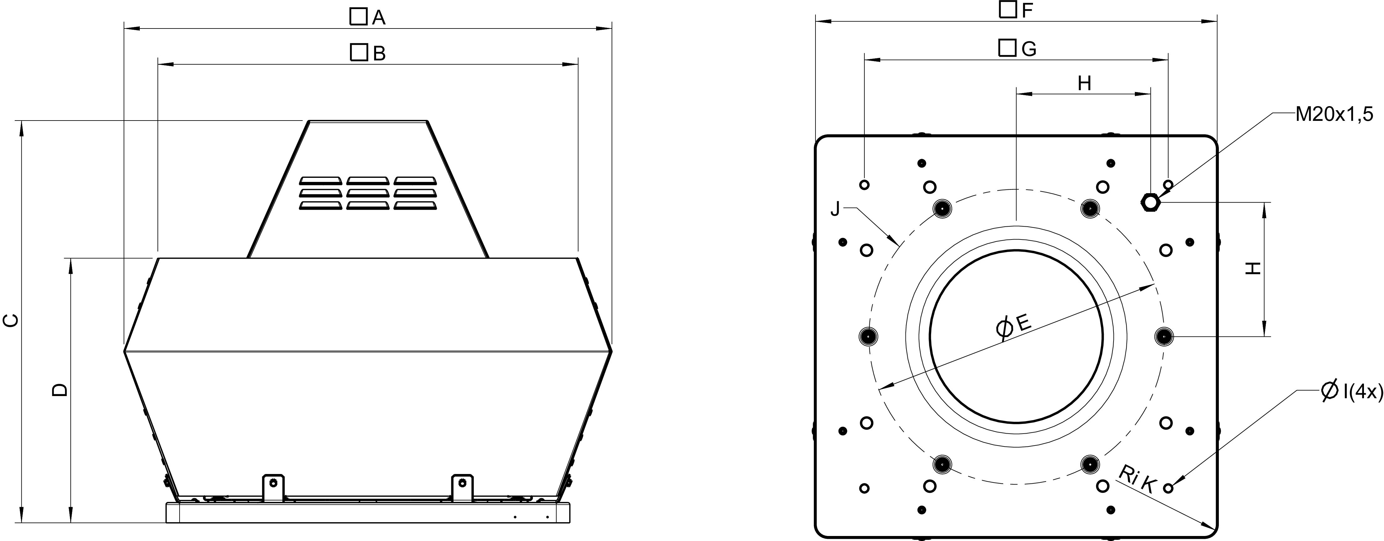 Images Dimensions - DVN 710D6-L Dachvent. - Systemair