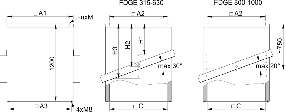 Images Dimensions - FDGE 800-1000 - Systemair