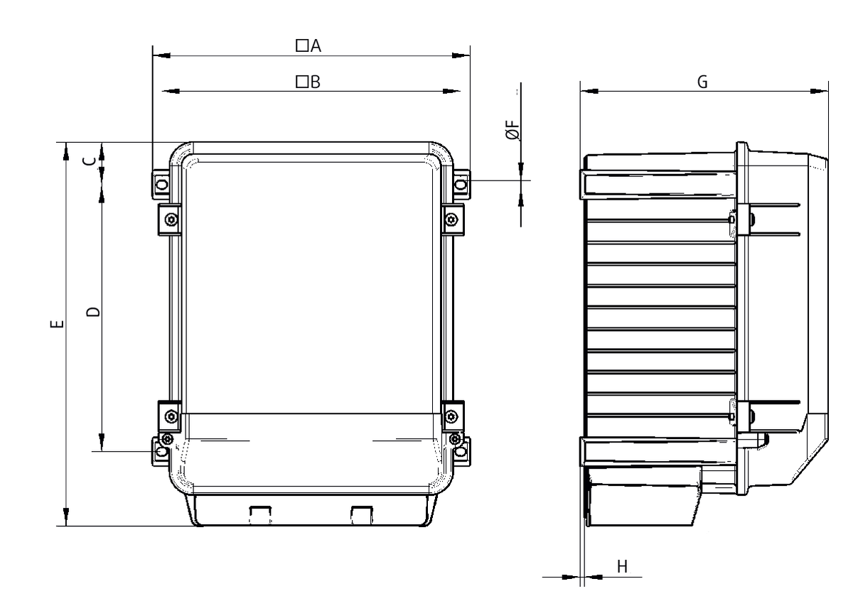 Images Dimensions - Frequenzumrichter FRQS-E-6A - Systemair