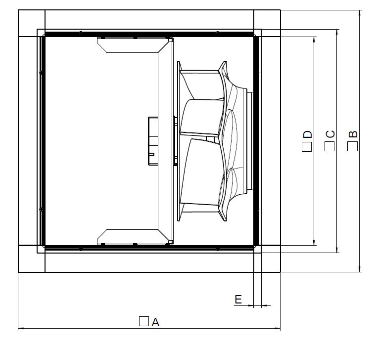 Images Dimensions - MUB 100 710EC-Poti Kanalvent. - Systemair