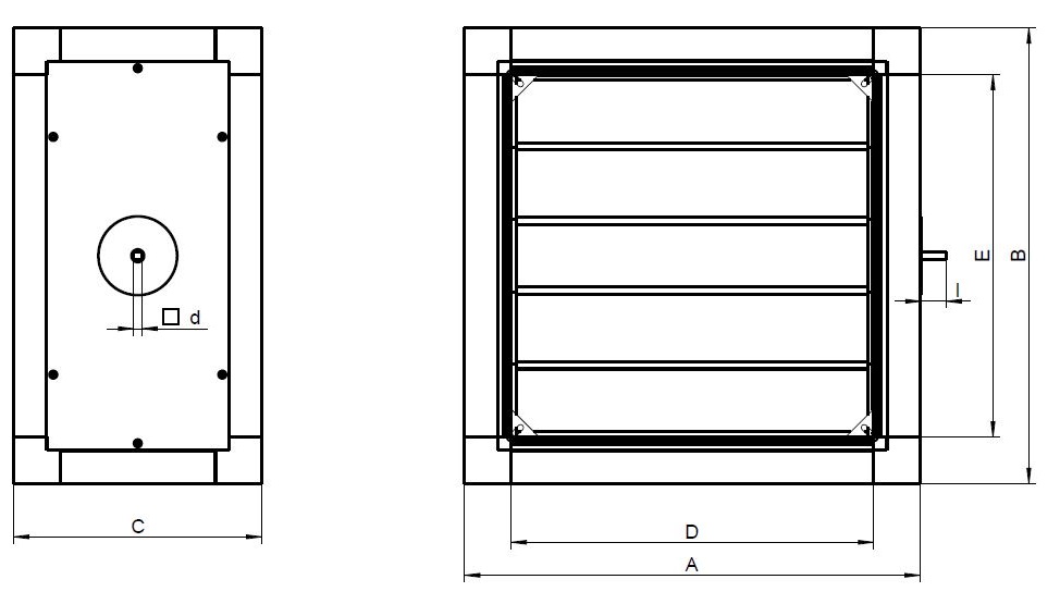 Images Dimensions - KKD 062-caisson registre - Systemair