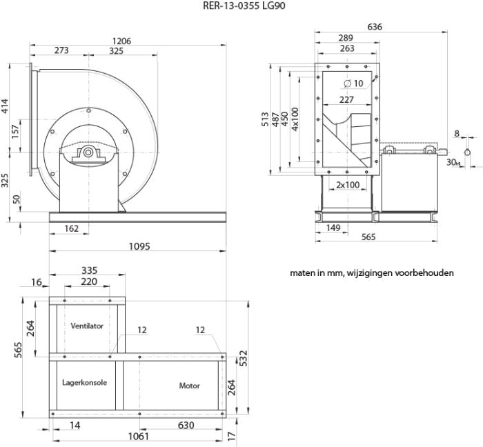 Images Dimensions - RER13-0355LG Centr.vent. 090 - Systemair