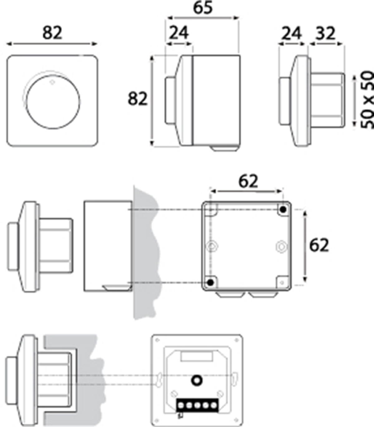 Images Dimensions - MTP 20, on/off, 3-stop - Systemair