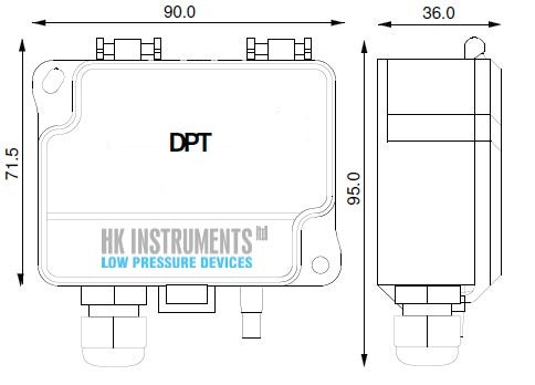 Images Dimensions - DPT Drukverschilopnemer - Systemair