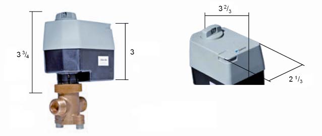 Images Dimensions - RVAZ4-24 Actuator 3points - Systemair