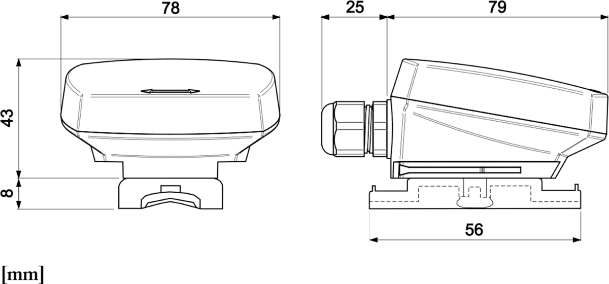 Images Dimensions - TG-A1/PT1000 Kontak sensörü - Systemair