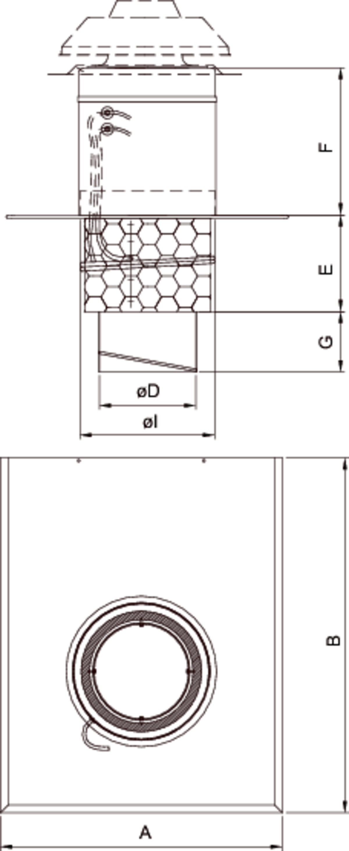 Images Dimensions - TOS 125-160 Dachdurchführung - Systemair