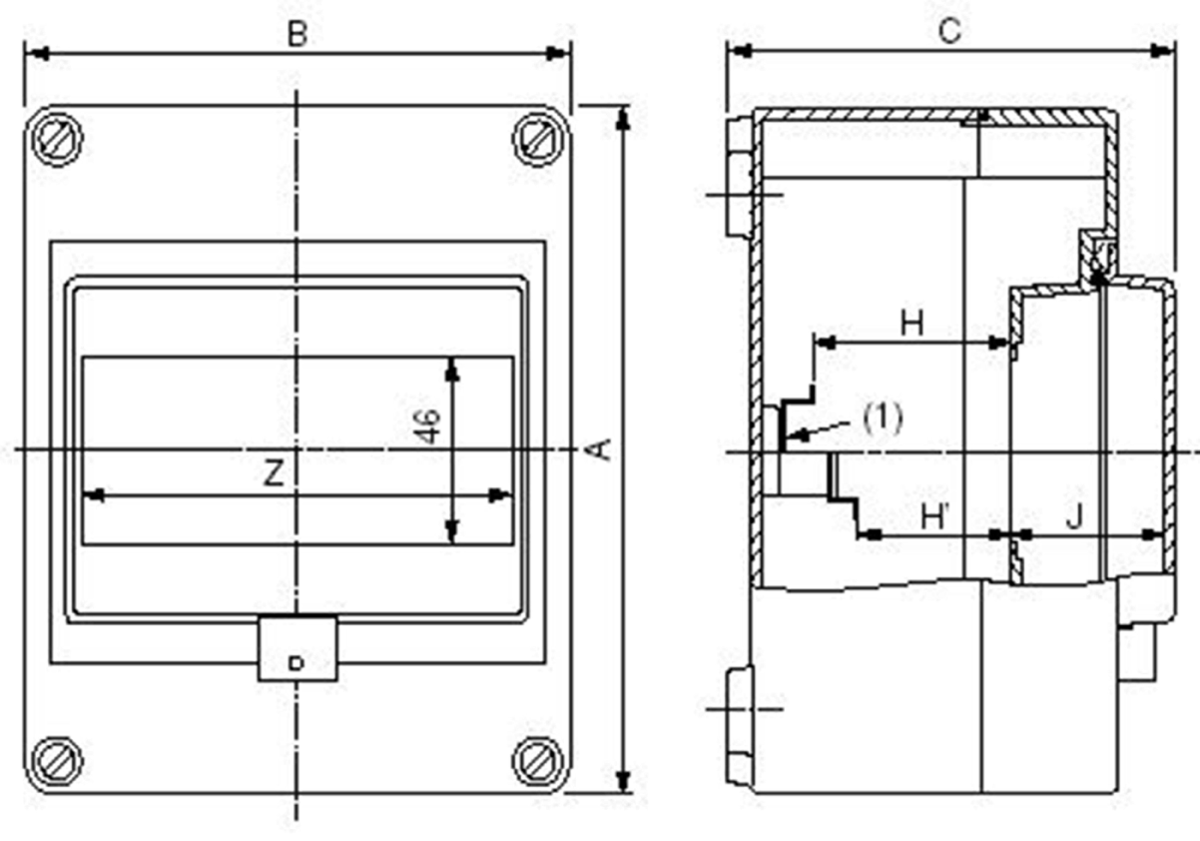 Images Dimensions - SC1/D Module de seuil 1 étage - Systemair